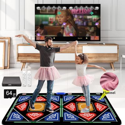 OZLET Music Duo Dance mat for Kids and Adults, 64G Memory Card, Fitness Dance Games, Gifts for Boys and Girls, 590 Games and 75MV 600 Songs, Fun for HDMI TV, Dance pad Senior Flannel Materia