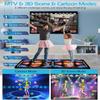 OZLET Music Duo Dance mat for Kids and Adults, 64G Memory Card, Fitness Dance Games, Gifts for Boys and Girls, 590 Games and 75MV 600 Songs, Fun for HDMI TV, Dance pad Senior Flannel Materia view 3