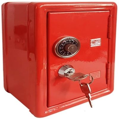 Bsetain Piggy Bank for Boys Girls Kids Metal Coin Bank,Money Bank with Single Digit Combination Lock and Key,Safe Money Saving Jar Great Gift (Color : Red)