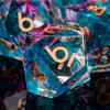 ARUOHHA DND Resin Dice Translucent Sharp Edged Dragons Dice Set, 7pcs Flower Leaf Polyhedral Dungeons D and D Dice RPG Role Playing Game D20 D12 D10 D8 D6 D4 view 4