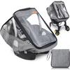 Car Seat Rain Cover,Infant Car Seat Weather Shield,Waterproof,Windproof Protection,Protect from Dust Snow,Rain Cover Features Quick-Access Zipper Door and Ventilation,(Gray Melange) view 1