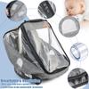 Car Seat Rain Cover,Infant Car Seat Weather Shield,Waterproof,Windproof Protection,Protect from Dust Snow,Rain Cover Features Quick-Access Zipper Door and Ventilation,(Gray Melange) view 4