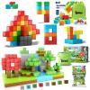 Magnetic Blocks for Toddlers: 48pcs Standard Set + 48pcs Magnetic World Set - Boys & Girls Age 3-8 view 1