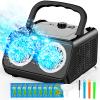 SHCKE Automatic Bubble Machine Upgrade Bubble Blower with 2 Fans,Plug in or Battery Operated Portable Bubble Maker,20000+ Bubbles Per Minute Bubbles for Outdoor Wedding Birthday Party view 1