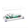Better Display Cases Clear Acrylic Versatile Trucks, Trains and Rockets Display Case - Large Rectangle Box with Clear Case, Dark Blue Risers and White Base 19.25" x 8.25" x 8" (A103/V47) view 1