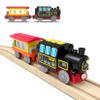 Battery Operated Locomotive Train for Wooden Tracks, Motorized Train Toys for Toddlers, Trains Accessories Compatible with Thomas, Brio, Chuggington, Melissa and Doug (Battery Not Included) view 1