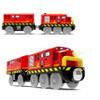 Train Toys Battery Operated Locomotive Trains for Wooden Track, Motorized Train for Toddlers with Magnetic Connection, Compatible with Thomas, Brio, Chuggington, Melissa and Doug view 1