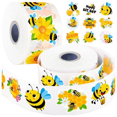 1200Pcs Bee Stickers for Kids, 1.5 inch Bee Theme Stickers, Cute Honey Sticks and Sunflower for Birthday, Baby Shower, Teacher Reward, Bicycles(16 Styles)