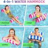 JUXIAO 5 Pack Upgrated XL Water Pool Floats, 4-in-1 (Hammock, Saddle, Lounge Chair, Drifter) Multi-Purpose Water Pool Float, Non-Stick PVC Material view 2