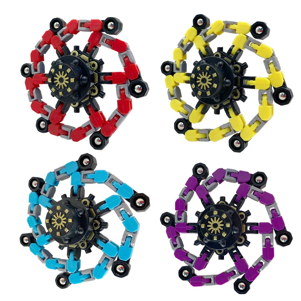 Buluwans Fidget Toys Transformable Fidget Spinners ADHD Tools for Kids Adult Teen Toddler Autism Sensory Toys Juguetes para Nios 4 Pack Party Favors for Kids