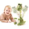 TUMAMA Dinosaur Dancing Interactive Baby Toy, Mimicking Twisted Electronic Soft Plush Toy with Talking Recording Repeat Talking, Talking Dinosaur Toys for Girls and Boys view 1