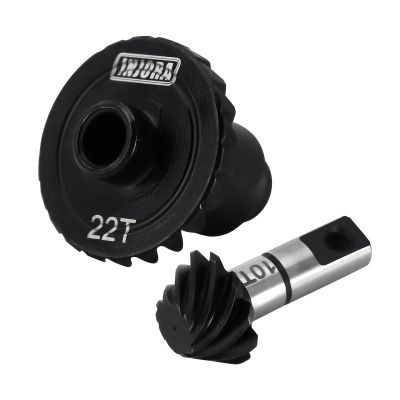 INJORA 22T/10T Underdrive Alloy Steel Helical Gear Set for TRX4M 1/18 RC Crawler Car Upgrade,1pcs