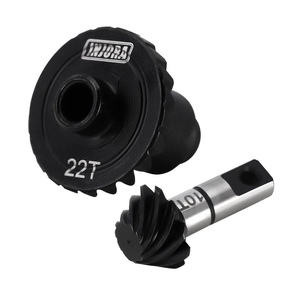 INJORA 22T/10T Underdrive Alloy Steel Helical Gear Set for TRX4M 1/18 RC Crawler Car Upgrade,1pcs