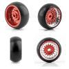 RC 1/28 Drift Wheels,Alloy RC Tires and Rims for 1/28 Wltoys K969 K989 P929 kyosho Rally Model car Upgrades Parts 4pcs/Set(Red) view 2