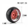 RC 1/28 Drift Wheels,Alloy RC Tires and Rims for 1/28 Wltoys K969 K989 P929 kyosho Rally Model car Upgrades Parts 4pcs/Set(Red) view 3