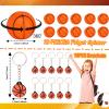 Silkchio Basketball Party Favors Sets, Basketball Theme Party Supplies 110pcs, Mini Fidget Spinner Keychains Silicone Wristbands Bracelet Basketball Stickers Set Bags for Birthday Party Decorations view 2