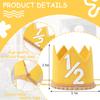 Half Birthday Crown - Yellow Crown for 6-Month Baby's Birthday Party, Girls/Boys Party Supplies and Decorations view 2