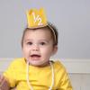 Half Birthday Crown - Yellow Crown for 6-Month Baby's Birthday Party, Girls/Boys Party Supplies and Decorations view 3