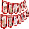 Boxing 1st Birthday Photo Banner for Boys Girls, Red Round One Banner for Baby from Newborn to 12 Months, Boxing Match Sport First Birthday Party Decorations view 2