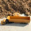 RC Dump Truck with Trailer - 14" 1:48 Mini Semi Truck Toy with 2 Rechargeable Batteries, Remote Control Car Construction Vehicles with Lights, Engineering Tractor Toy for 3 4 5 Years Kids Boys Girls view 4