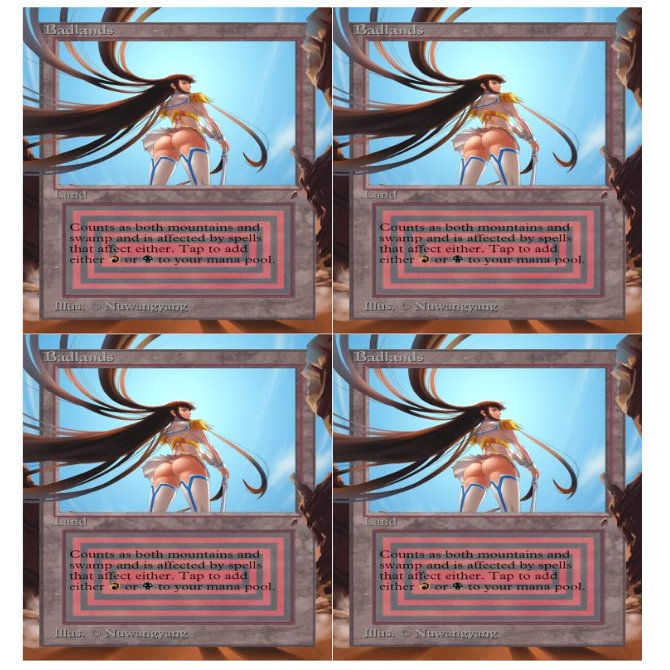 4x | Badlands (Dual Land) | Anime | Extended Art | Foil or Non-Foil (Foil)