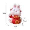 AAGAZA Money Box Animal Bunny Figurines Ceramic Saving Box Storage Rabbit Piggy Bank for Bedroom Desktop Adults and Kids New Years Gifts Toddler, with Headdress/1380 (Color : with Headdress) view 2