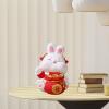 AAGAZA Money Box Animal Bunny Figurines Ceramic Saving Box Storage Rabbit Piggy Bank for Bedroom Desktop Adults and Kids New Years Gifts Toddler, with Headdress/1380 (Color : with Headdress) view 4