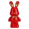 AAGAZA Lovely Money Statue Ornament Container Unbreakable Rabbit Piggy Bank for Desktop New Years Gifts Children Boys and Girls Toddler, White/621 (Color : Red) view 2
