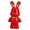 AAGAZA Lovely Money Statue Ornament Container Unbreakable Rabbit Piggy Bank for Desktop New Years Gifts Children Boys and Girls Toddler, White/621 (Color : Red) view 4