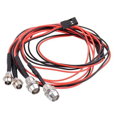 4 LED Lights Red White Color for 1/8th and 1/10th RC Car