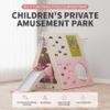 UNICOO Childrens 7 in 1 Multi-Functional Climbing Pyramid Set with Slide, Kids Climbing and Sliding Set for Home, Daycare (KU-C04-Pink) view 2