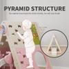 UNICOO Childrens 7 in 1 Multi-Functional Climbing Pyramid Set with Slide, Kids Climbing and Sliding Set for Home, Daycare (KU-C04-Pink) view 3