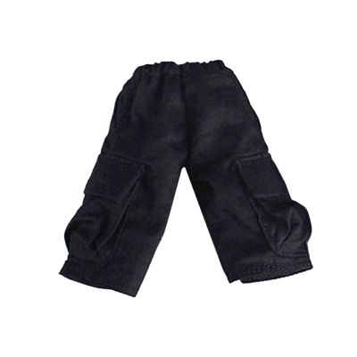 rockible 1/12 Scale Male Figure Cargo Pants Workout Running Shorts with Extra Pockets for 6 inch Action Figures Body Costume, Black