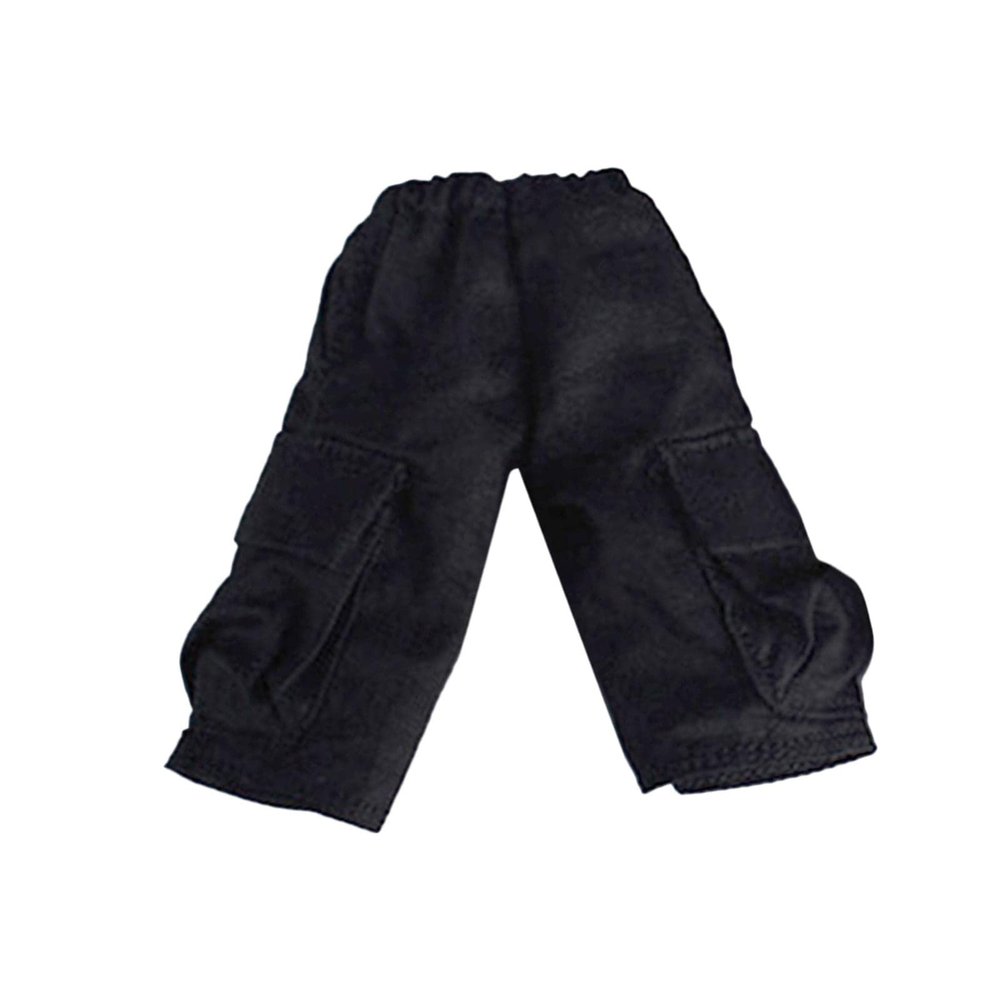 rockible 1/12 Scale Male Figure Cargo Pants Workout Running Shorts with Extra Pockets for 6 inch Action Figures Body Costume, Black