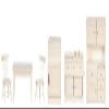 Melody Jane Dolls Houses Dollhouse Old Fashioned Kitchen Furniture Set White Wooden 6pc Miniature 1:12 view 1