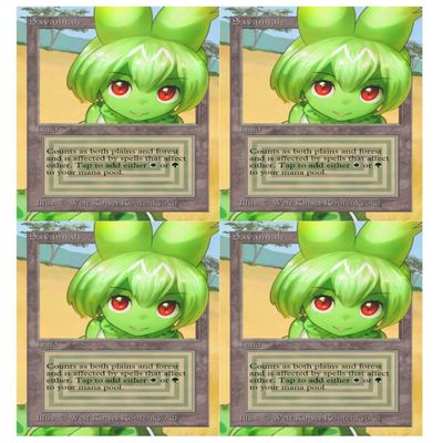4x | Savannah (Dual Land) | Anime | Extended Art | Foil or Non-Foil (Foil)