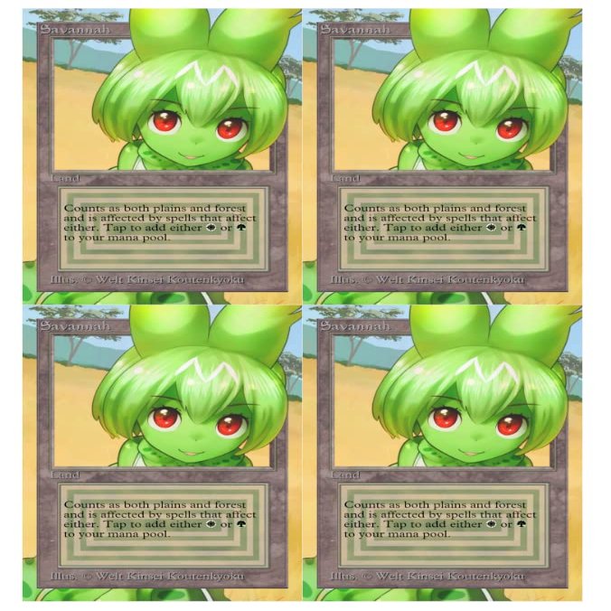 4x | Savannah (Dual Land) | Anime | Extended Art | Foil or Non-Foil (Foil)