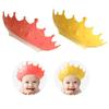 2 PCS Adjustable Baby Hair Crown Baby Shower Cap, Shield Visor Hat Eyes and Ears Head Protection Bath Shampoo Hat Waterproof Soft Silicone Shower Cap for Kids Toddler (Pink+Yellow) view 2