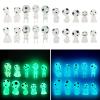 KIMOBER 20PCS Mini Glow in Dark Tree Elves,Luminous Resin Ghost Micro Miniature Tiny Alien Figures for Garden Moss Landscape Aquarium Dollhouse Decoration DIY Terrarium Crafts view 1