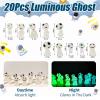 KIMOBER 20PCS Mini Glow in Dark Tree Elves,Luminous Resin Ghost Micro Miniature Tiny Alien Figures for Garden Moss Landscape Aquarium Dollhouse Decoration DIY Terrarium Crafts view 2