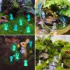 KIMOBER 20PCS Mini Glow in Dark Tree Elves,Luminous Resin Ghost Micro Miniature Tiny Alien Figures for Garden Moss Landscape Aquarium Dollhouse Decoration DIY Terrarium Crafts view 4