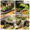 TUMAMA Dinosaur Toys Race Track, 281 Pcs Dinosaur Train Set for Kids 3-5 5-7, Flexible Train Tracks with 4 Dinosaurs Figures, 2 Electric Race Cars with Light, Create A Dinosaur Road Race for Toddlers view 3