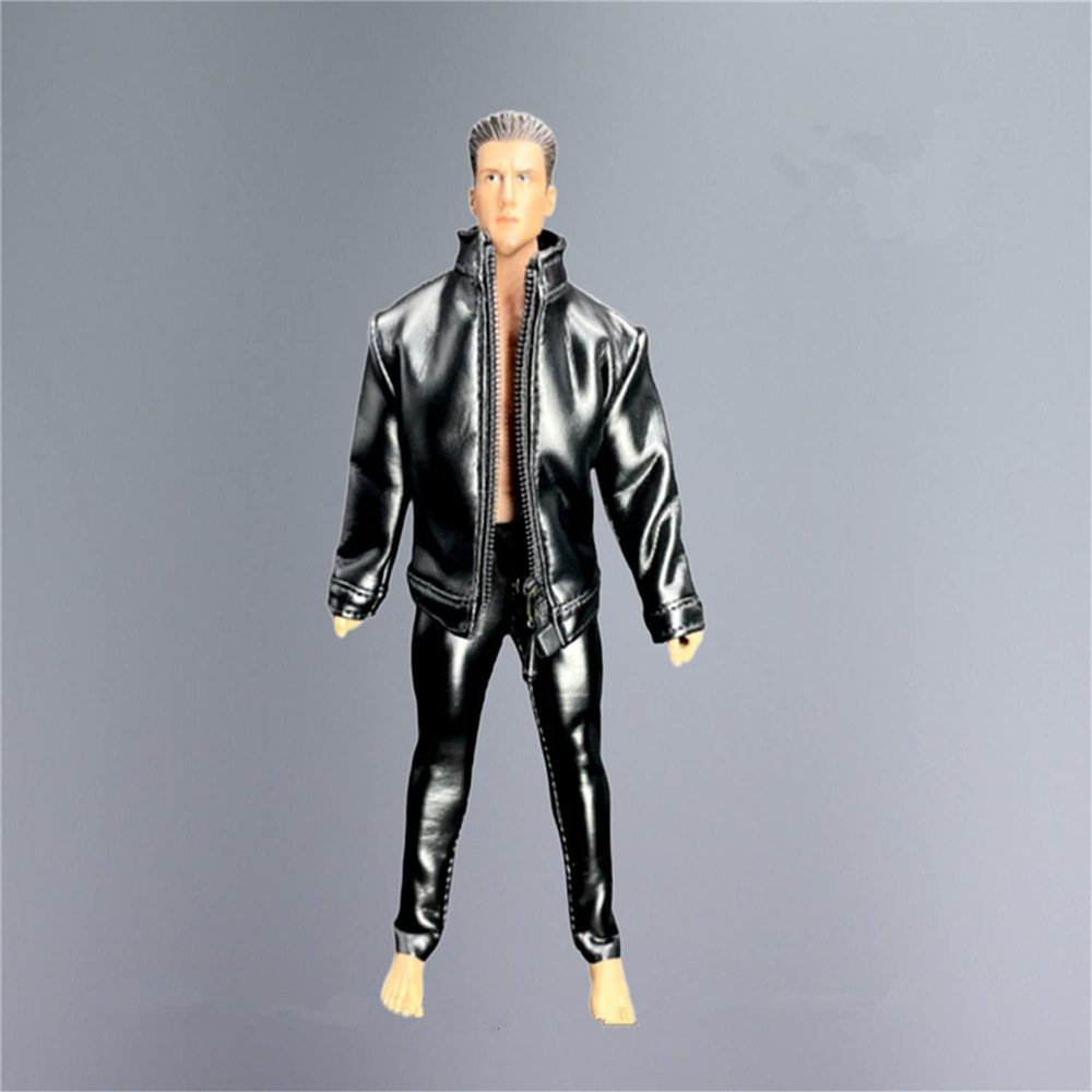 1/12 Scale Male Clothes,Men's Elastic Jacket Coat Pants Trousers Costume Outfit Clothing for 6inch Male Action Figure Body
