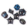 UDIXI Metal DND Dice Set, 7PCS Polyhedral D&D Dice Set Dragon for Role Playing Games and Tabletop Game (Black Blue) view 2