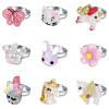 BGSHEMNI Little Girl Jewel Rings in Box, Adjustable Rings for 3-10 Year Old Girl Birthday Gifts, Play Jewelry for Little Girls, Unicorn Butterfly Jewelry Set view 3