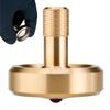 DjuiinoStar Ruby Tipped Brass Spinning Top, 5-10 Minutes by Twirling, CNC Machined from Solid Metal, High Precision Desk Toy, Great Gift Option DST-825 view 1