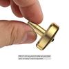 DjuiinoStar Ruby Tipped Brass Spinning Top, 5-10 Minutes by Twirling, CNC Machined from Solid Metal, High Precision Desk Toy, Great Gift Option DST-825 view 4