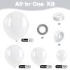 130 Pcs Transparent Latex Balloons: Mixed Sizes 5-18 Inch, Birthday Arch Kit with Clarity view 2