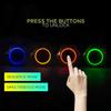 Escape The Room 4 Colors Metal Button Props Press Buttons in Order or in The Same Time to Unlock Control 12V Magnet Lock for Exit Room Game (No Audio, 6 Metal Buttons) view 2