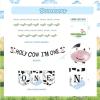 118 PCs Holy Cow Im One Birthday Decorations Boy, Hombae Cow First Party Decorations Backdrop Balloon Garland Monthly Photo High Chair Banner Cake Cupcake Topper Crown Box Poster White Black Blue view 3